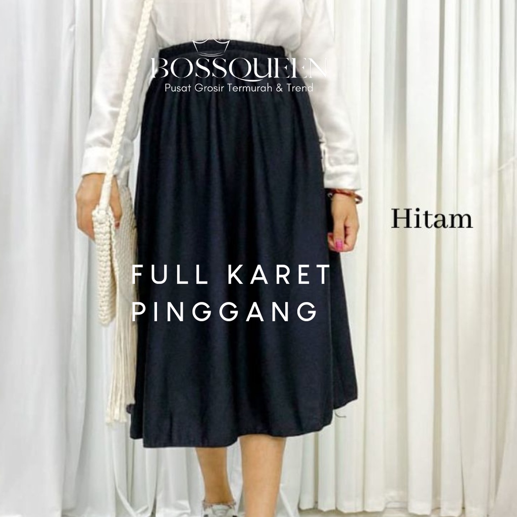 Rok Polos 7/8 - Rok Wanita 7/8 Bahan Premium