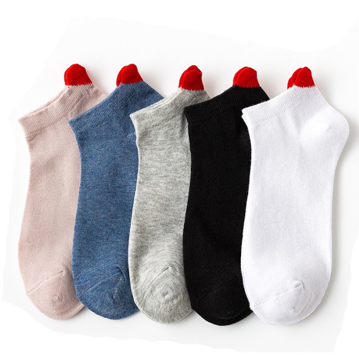 ⭐𝐈𝐇𝐒 𝟎𝟓𝟑 𝐋𝐚𝐦𝐩𝐮𝐧𝐠⭐️Kaos Kaki Fashion Wanita Motif Love Kaos Kaki Pendek Semata Ankle Socks