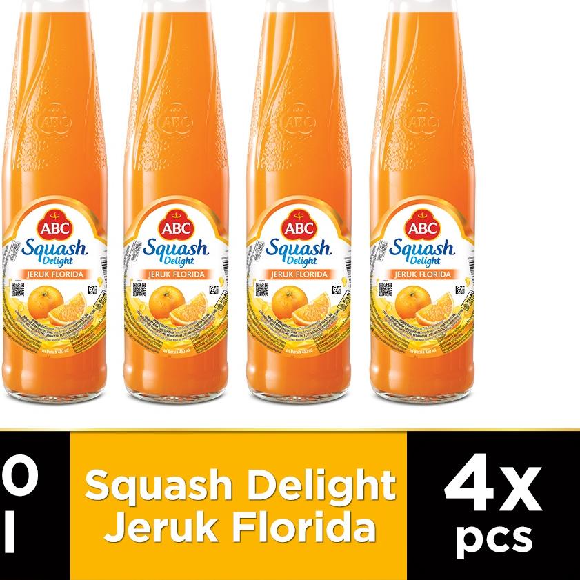 

✮ ABC Sirup Squash Delight Jeruk Florida 450 ml - Multi Pack 4 pcs ✮