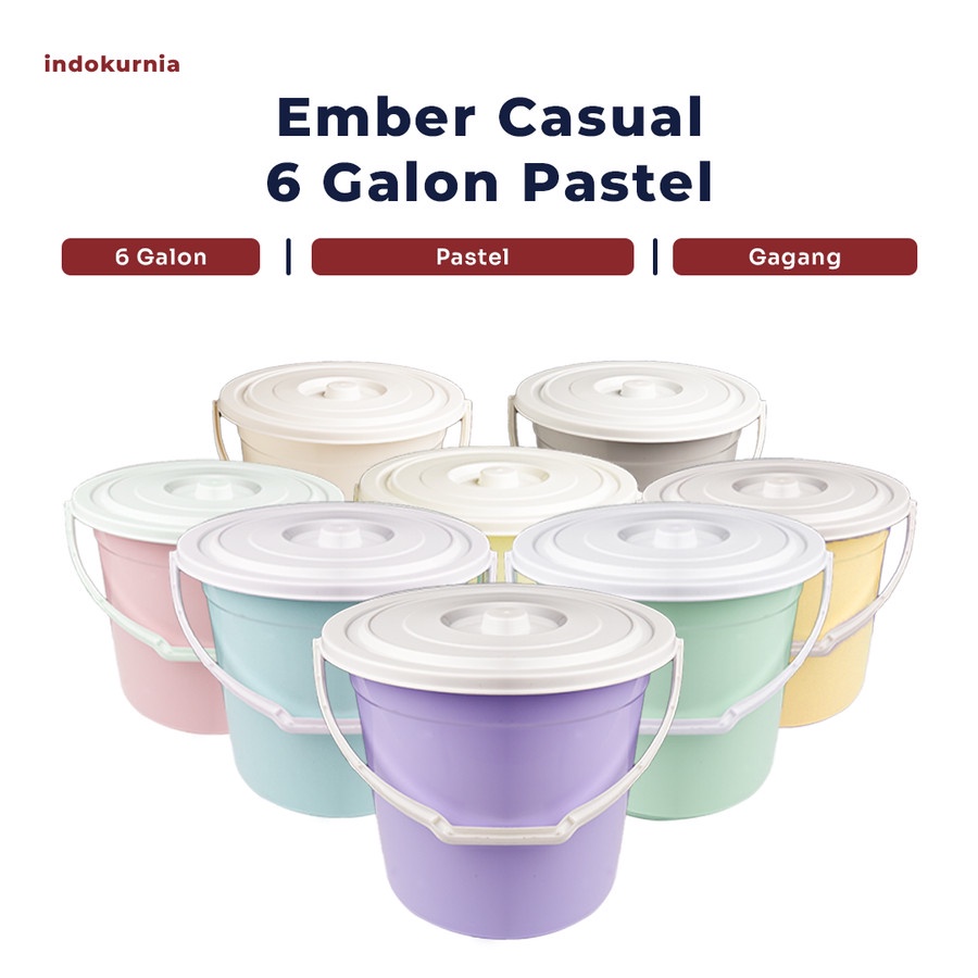 IK - EMBER CASUAL 6 GALON PASTEL MACARON GAGANG DAN TUTUP TERMURAH