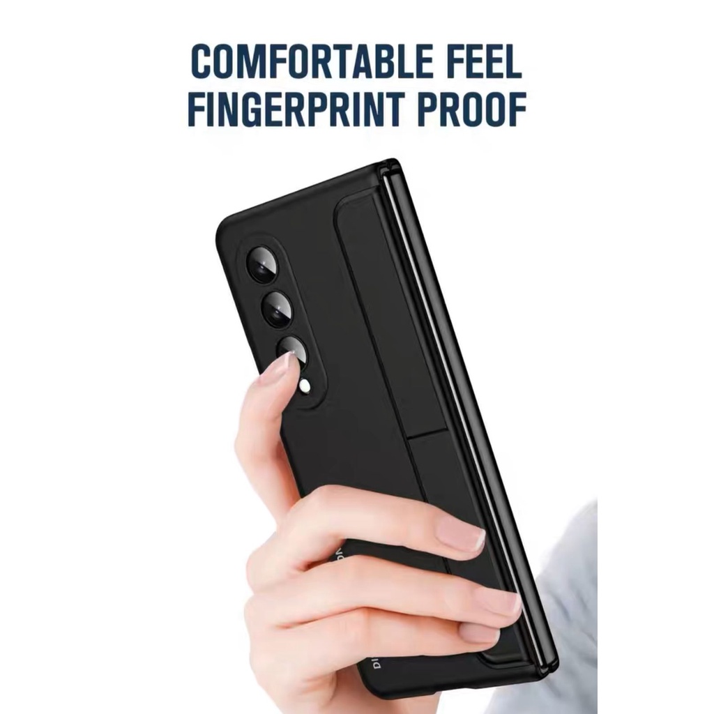 PREMIUM STANDING HARD CASE SAMSUNG GALAXY Z FOLD 4 5G FREE PEN + SLOT PEN + TEMPERED GLASS LAYAR + PROTECTOR CAMERA