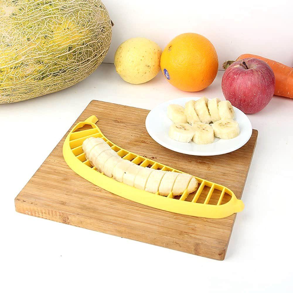 【 ELEGANT 】 Banana Slicer Cereal Fruit Plastic Practical Cutter