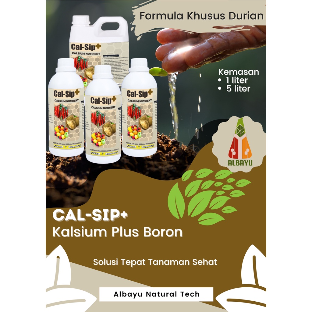 Pupuk Kalsium dan boron, Calsip+ pupuk anti rontok bunga dan buah - 1 liter -pupuk organik cair - PO