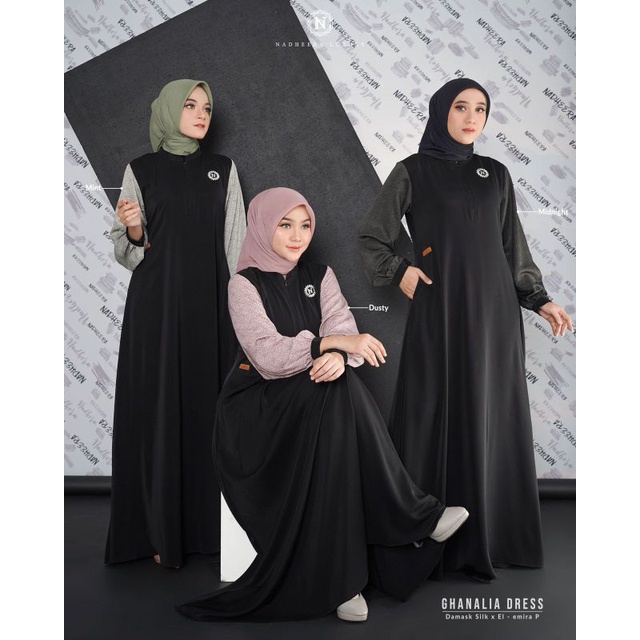 GHANALIA DRESS BY NADHEERA LUXURY ✔️ TERBARU ✔️ COD ✔️ ORI ✔️