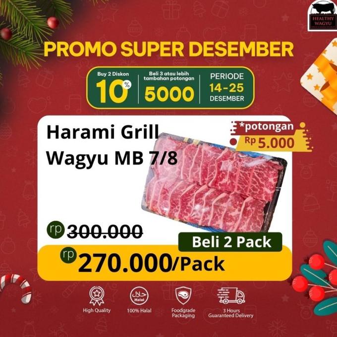 

HARAMI GRILL - THE BUTCHER SECRET BEEF SLICE - 500GR H65464UJ