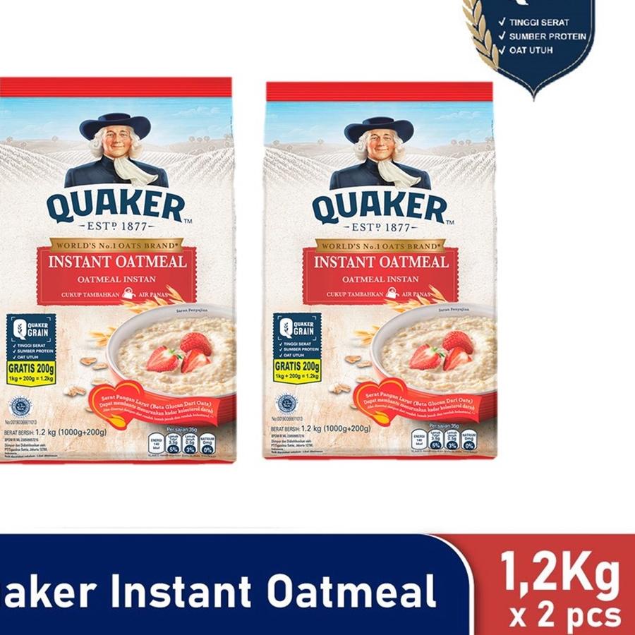 

➳ Quaker Instant Oatmeal 2 x 1200 gr ♦