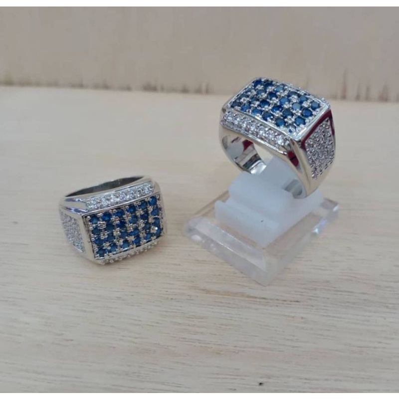 Cincin cowo batu permata bahan alpaka