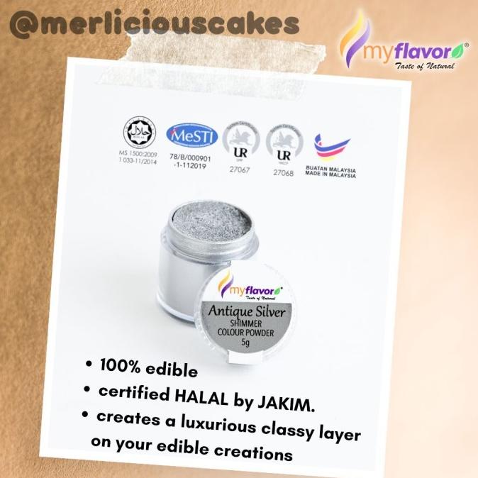 

My Flavor Antique Silver Lustre Dust Powder Halal