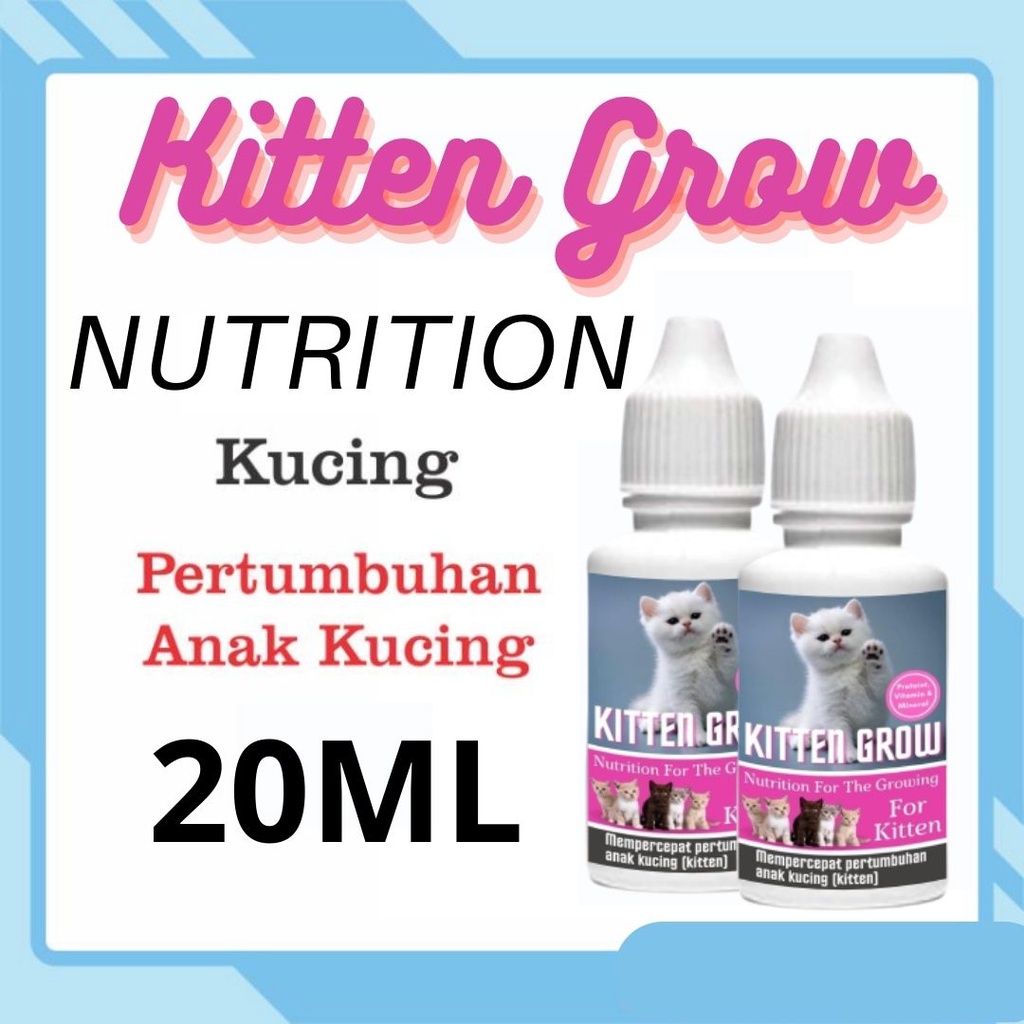 Obat Vitamin Anak Kucing Nutrisi Pertumbuhan Anak Kucing Kitten Cat KITTEN GROW FEFARM