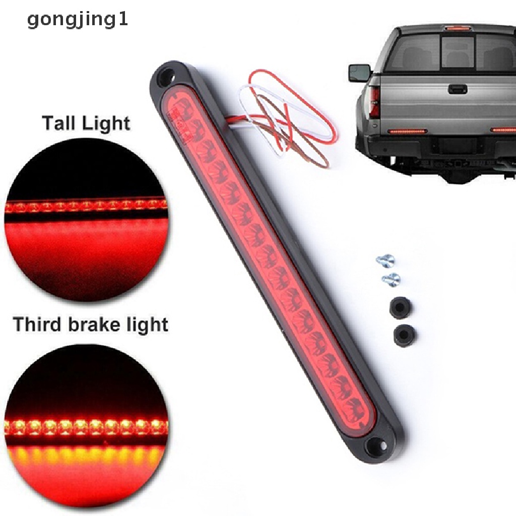 Ggg 1PC 25CM 15led Merah Sealed Trailer Truk RV Stop Tail Rem Belakang Turn Light Bar ID