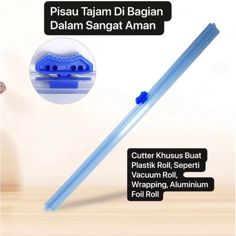 

Cutter Pisau Pemotong Plastik Roll Wrapping Cling Vacuum Embos - Model Jepit