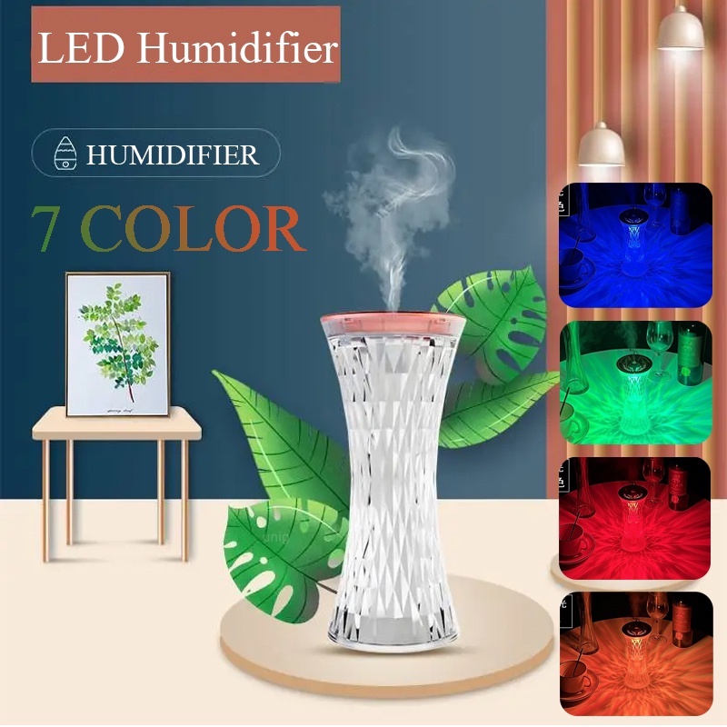 Air Humidifier Diffuser Udara Purifier 2 in 1 LED 7 Color Aromaterapy Essential oil Diffuser 300ML