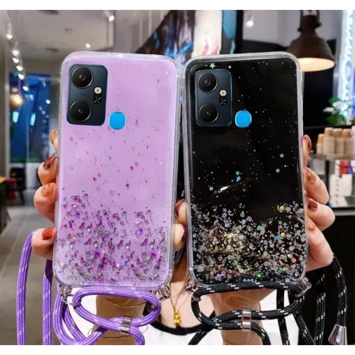CASE GLITER + TALI ( INFINIX SMART 6 PLUS ) SILIKON HP TERLARIS 2023 - PGC MALL