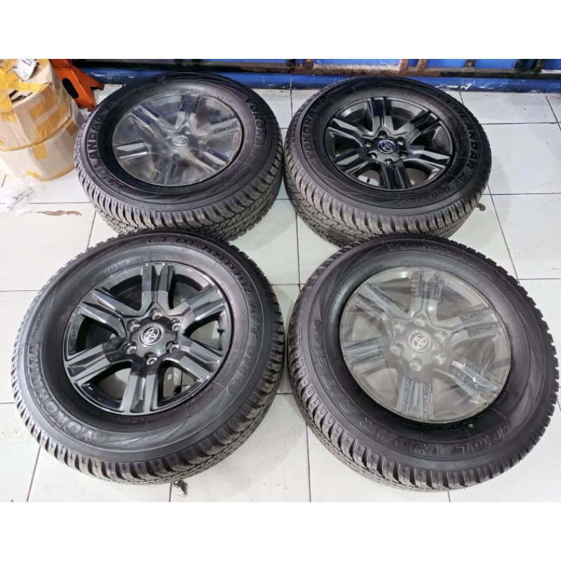 Velg Mobil Toyota Hilux Double Cabin Ring 17 Pcd 6x139,7 + Ban Yokohama 265 65 r17 Buat Fortuner For