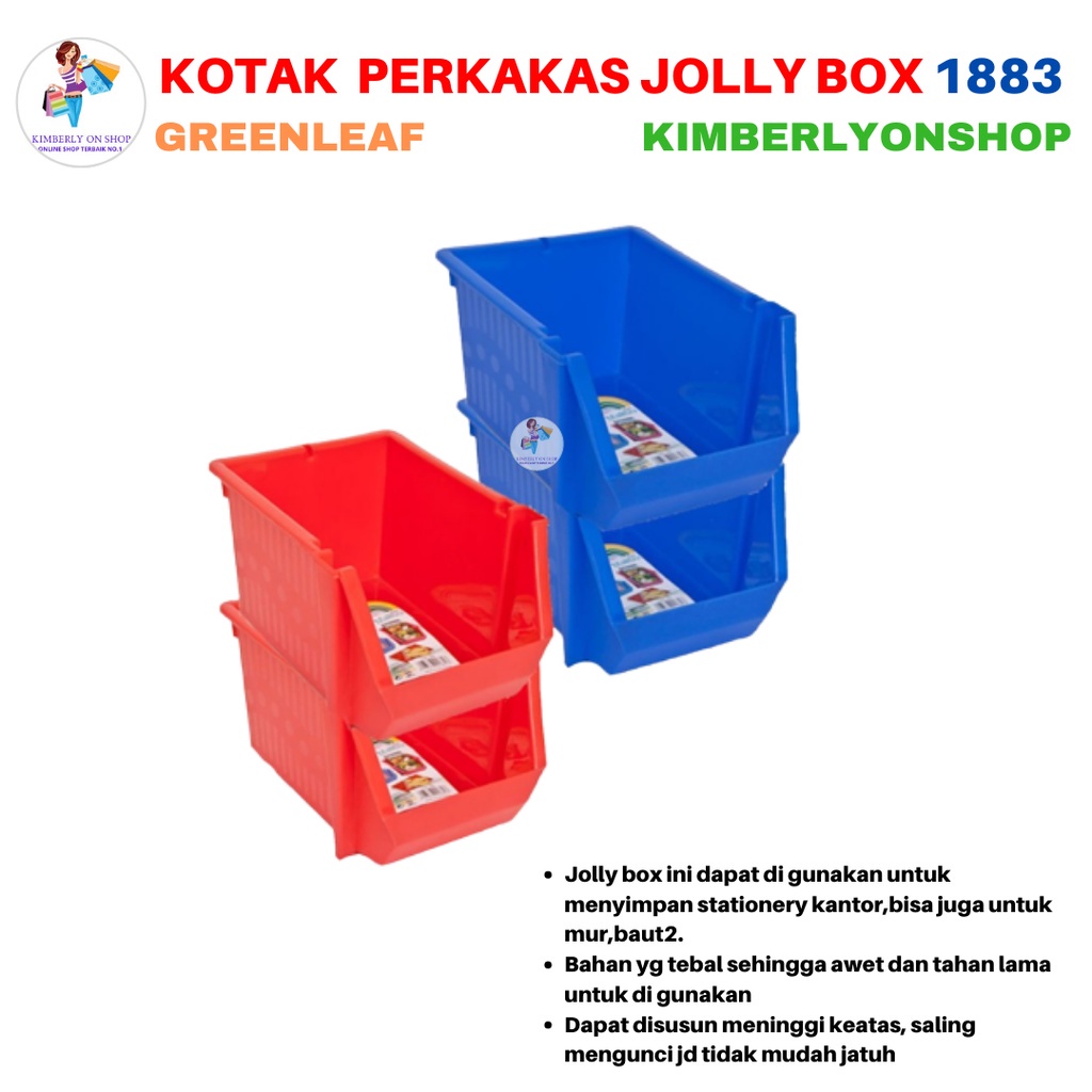 Kotak Perkakas Sparepart Case Serbaguna Jolly Box 1883 Green Leaf