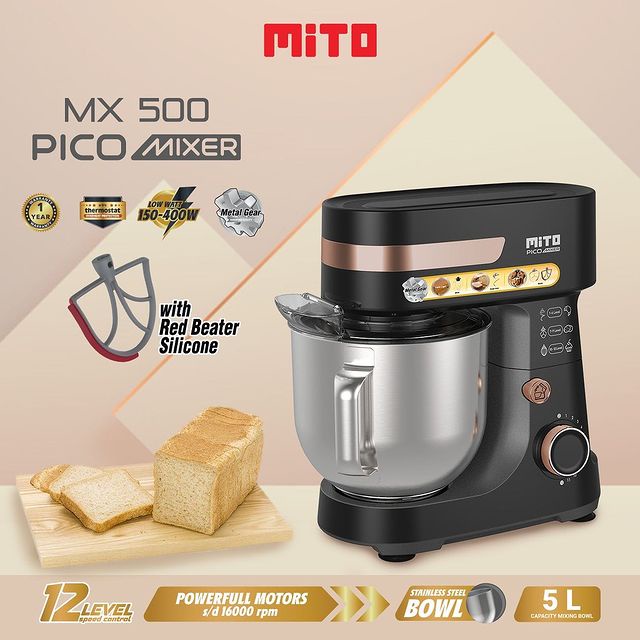 Mixer Mito MX500 Kapasitas 5 Liter Pengaduk adonan kue roti