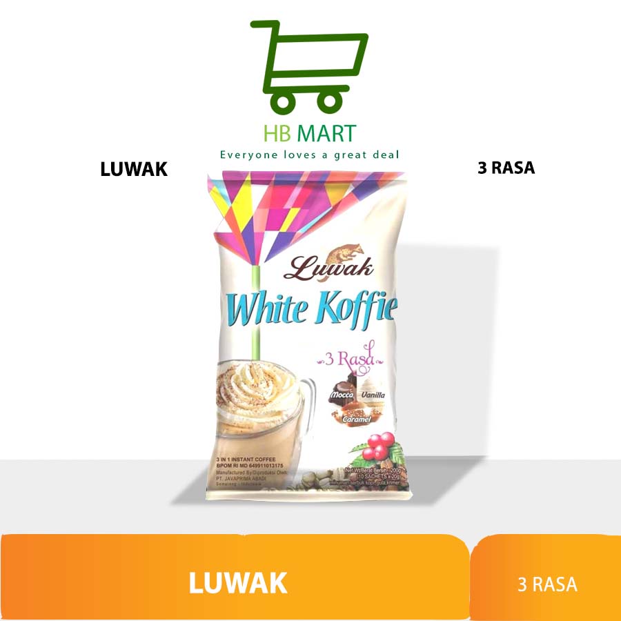 

KOPI LUWAK WHITE KOFFIE 3 RASA 10X20GR