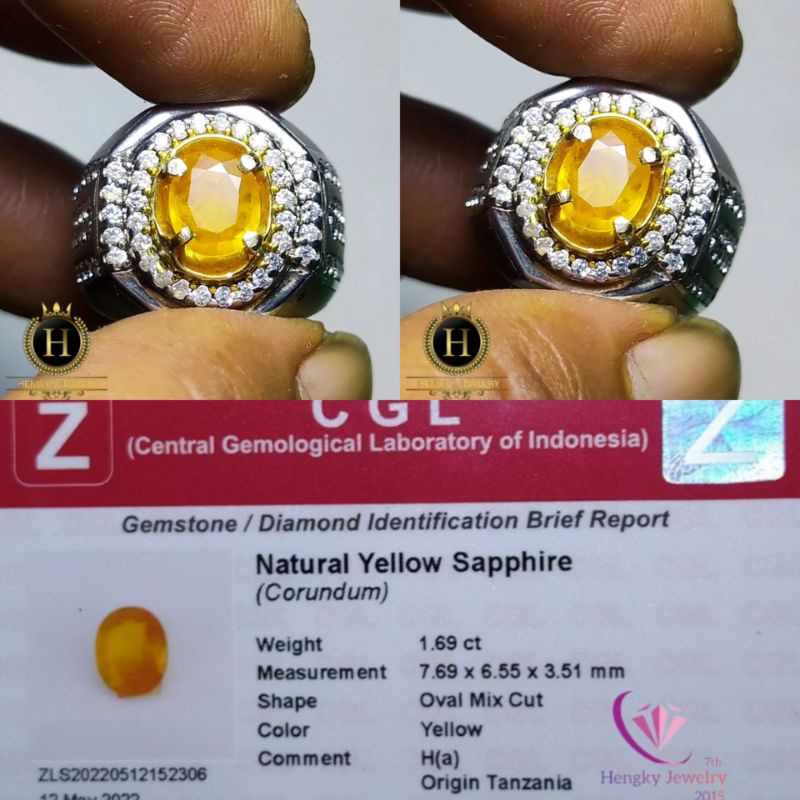 Batu Yellow Sapphire Tanzania + Memo