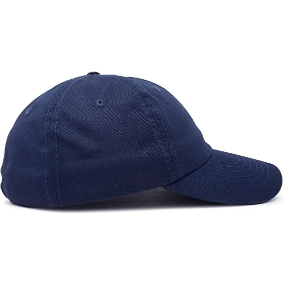 Topi Pria Wanita Jenis Baseball Bahan Rapel dan Drill Warna Biru Dongker / Biru Tua / Navy