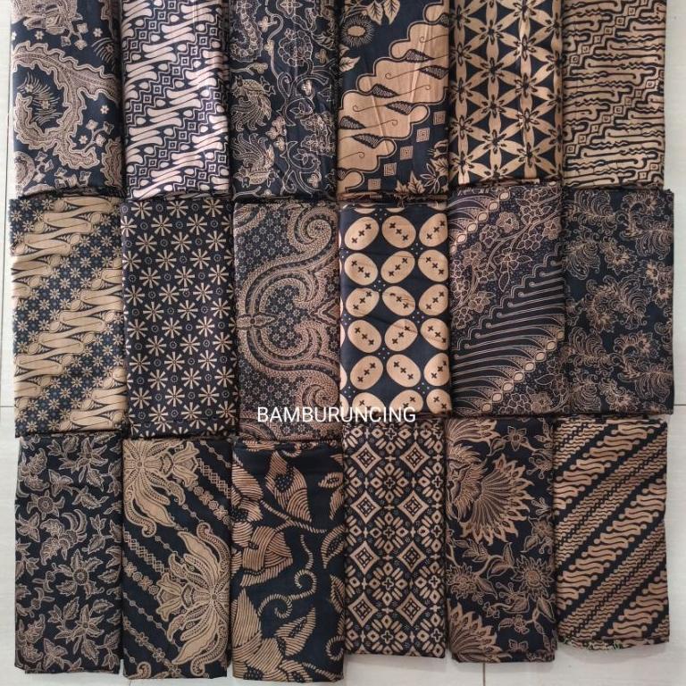 STOK TERBATAS hmt kain batik jarik coklat hitam lawasan bahan rok Kamen batik