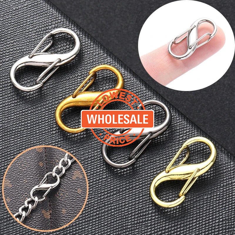 [Harga Grosir] Fashion Metal Snap Clip Ring Clasp Hook Untuk Tas Bahu Rantai Premium Alloy S Shaped Double Buckle Tahan Lama Gesper Rantai Yang Dapat Dilepas Dapat Disesuaikan S Type Metal Buckle