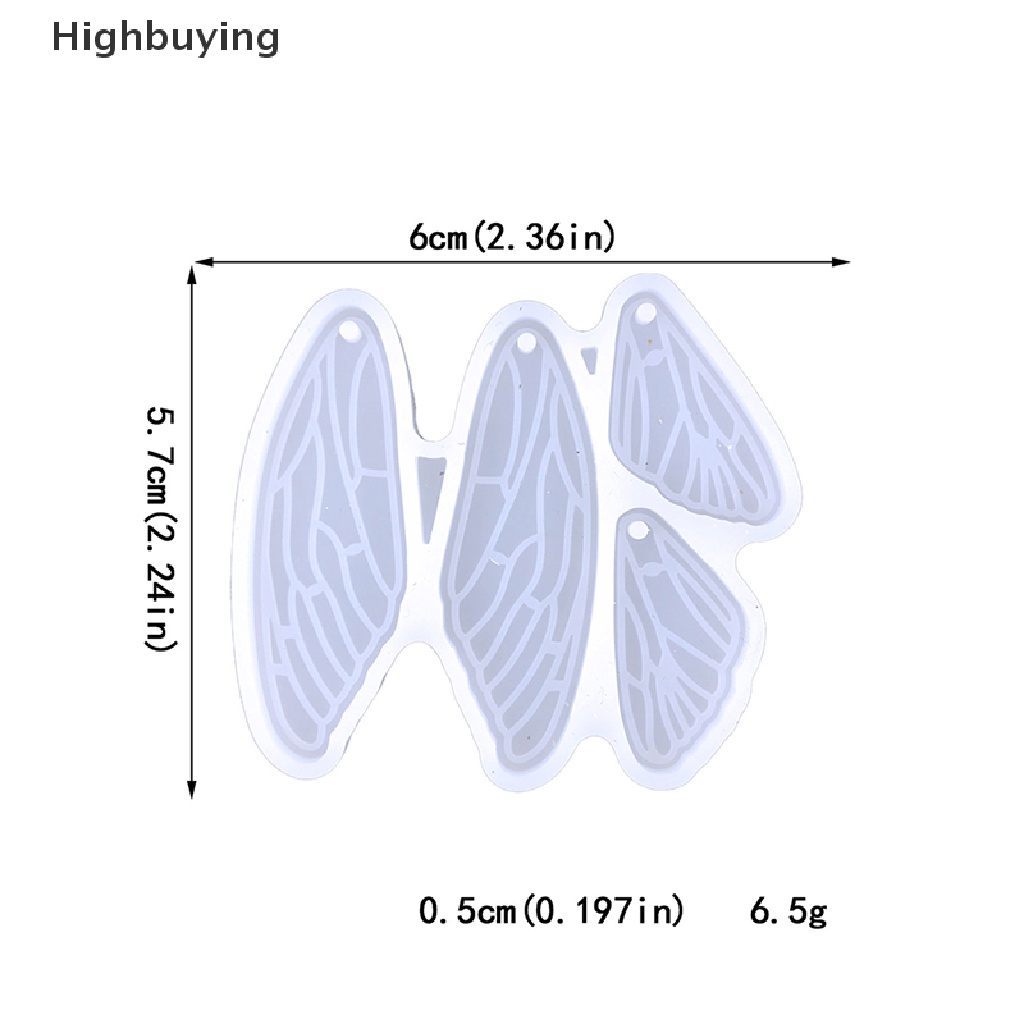 Hbid Sayap Malaikat Dekorasi Anting Cetakan Silikon Cocok Untuk Epoxy Resin Diy Kerajinan Ransel Liontin Ornamen Membuat Perhiasan Glory