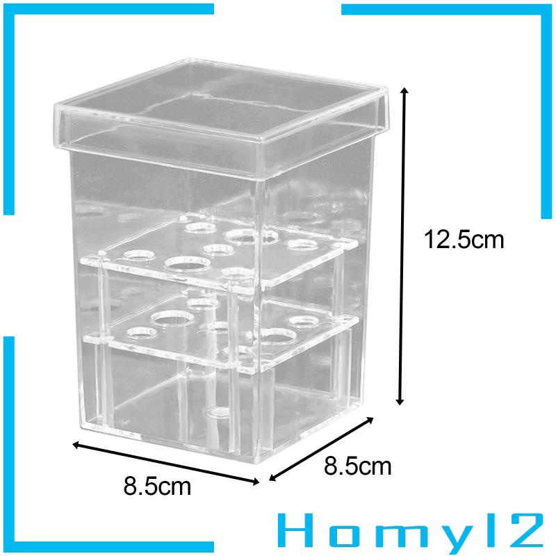 [HOMYL2] Vas Persegi Hias Makeup Organizer Acrylic Kotak Bunga Mawar Untuk Kotak Hadiah