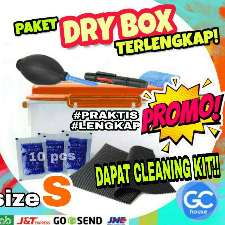 Super Murah [ size S ] PAKET DRY BOX SET  Kamera Lengkap Cleaning KIT Mirrorless Drone GoPro DSLR si