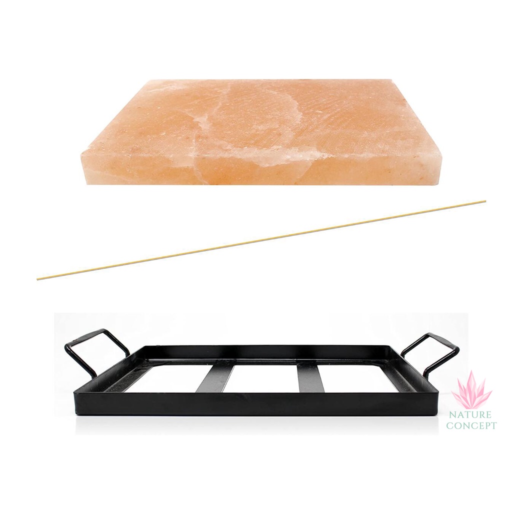 Himalayan Salt Block Plate Grill BBQ Serving Platter Alas Garam 30x20x4 cm