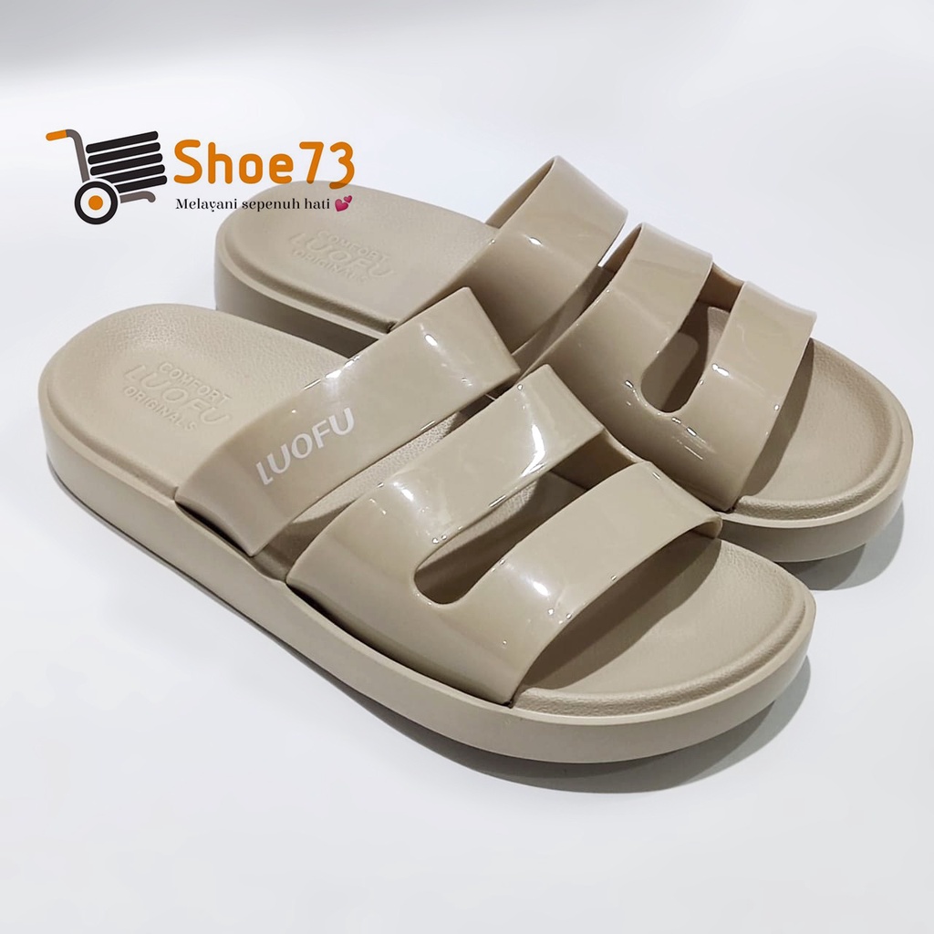 LUOFU E 6222 - E01SW SIZE 36-40 | Sandal selop jelly wanita | Sendal kokop cewek impor