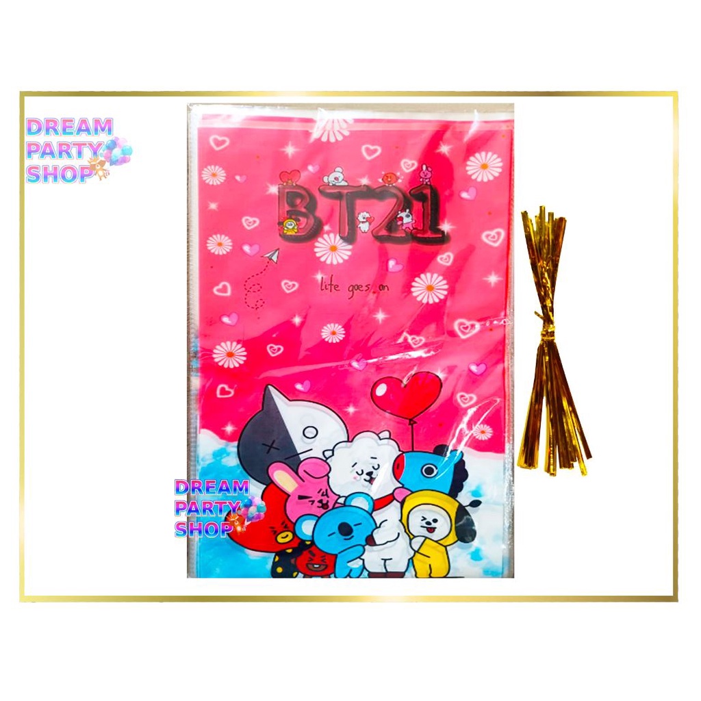 PLASTIK SNACK BT21 BTS/ PLASTIK SNACK  BT21 BTS KERETA ISI 20PCS/ PLASTIK KARAKTER
