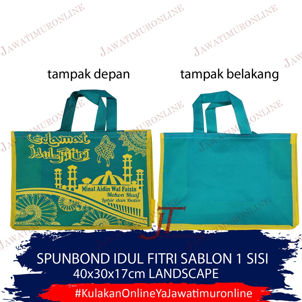 TAS LEBARAN KAIN SPUNBOND IDUL FITRI BINGKISAN SOUVENIR THR 30 X 40