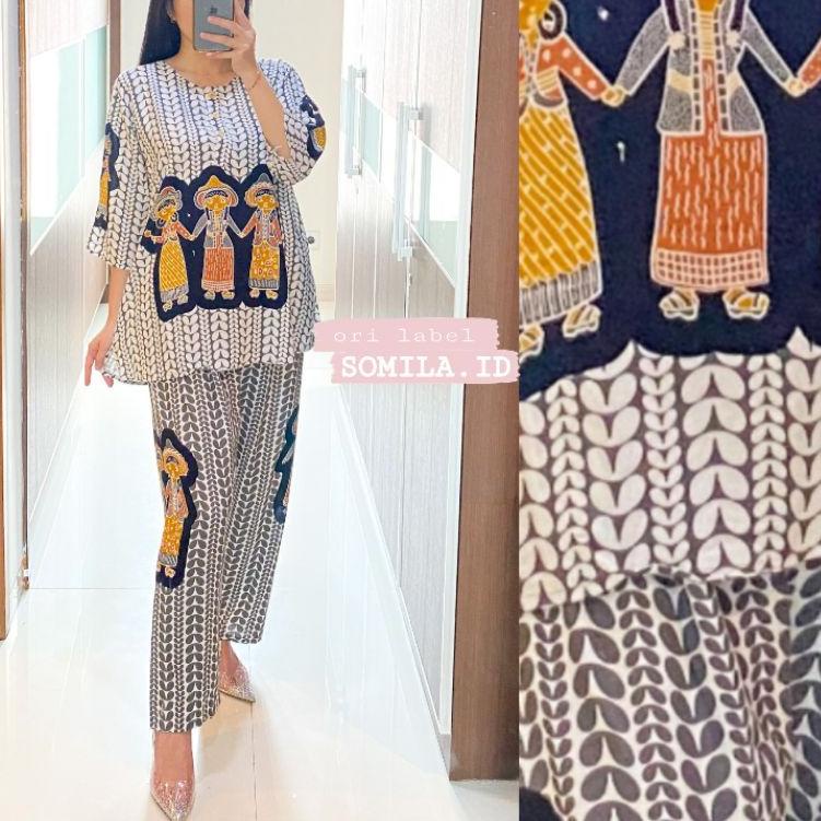 Harga Bersahabat GROSIR KULOT ONE SET TERBARU BUSUI JUMBO RC ASMARA LENGAN 7/8 PANJANG PIYAMA BATIK 