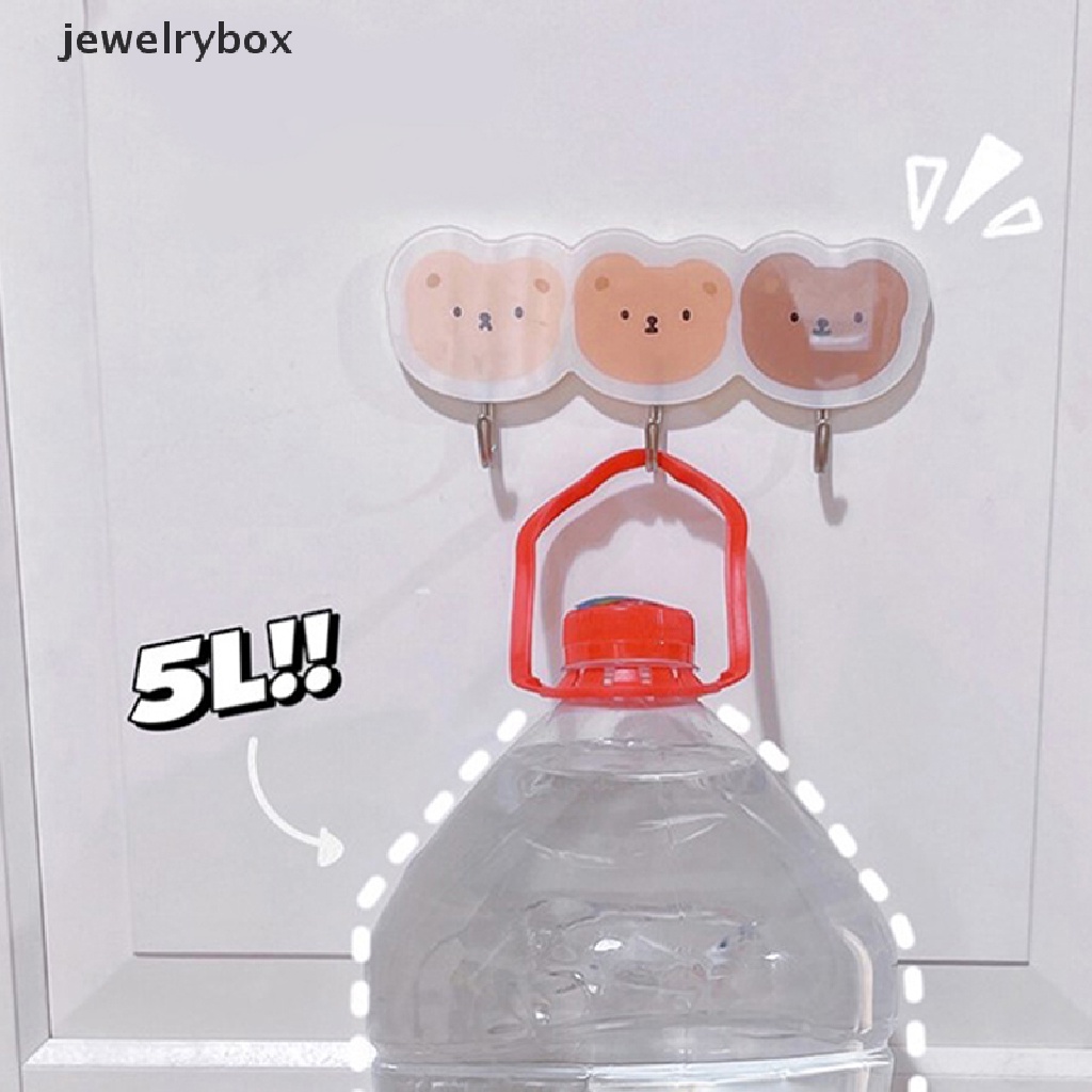 [jewelrybox] Kartun Dinding Kait Berat Kuat Perekat Diri Kait Mulus Stiker Hook Penyimpanan Butik