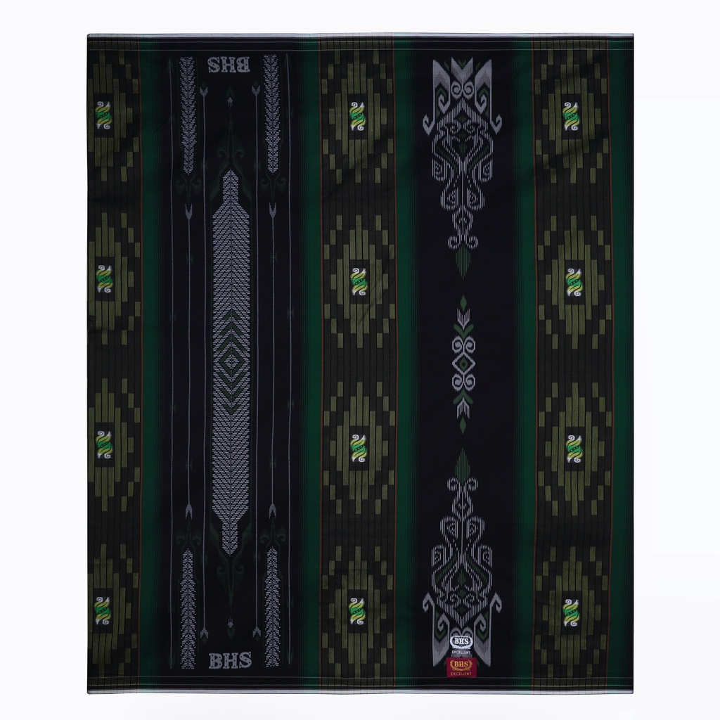 Sarung BHS Excellent Gold Motif E54 SKB Hitam Hijau 02/ BHS EXC G SKB