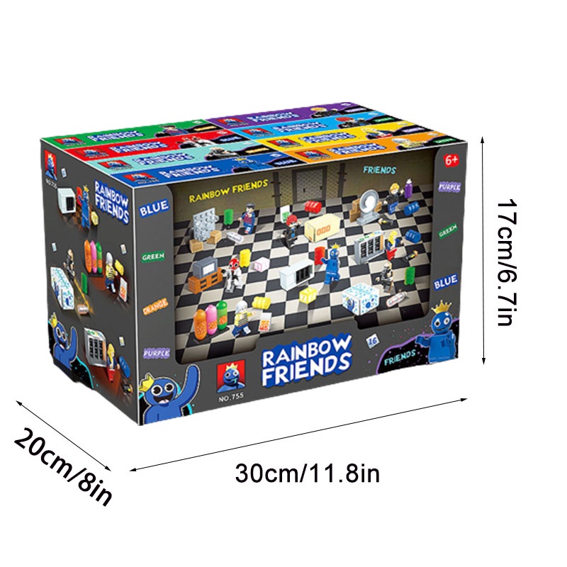 Roblox Rainbow Friends DIY Building Block Toy Kids Game Green  Purple Monster Action Figure Kids Model Kids Boys Birthday Collection Gift Home Decoration