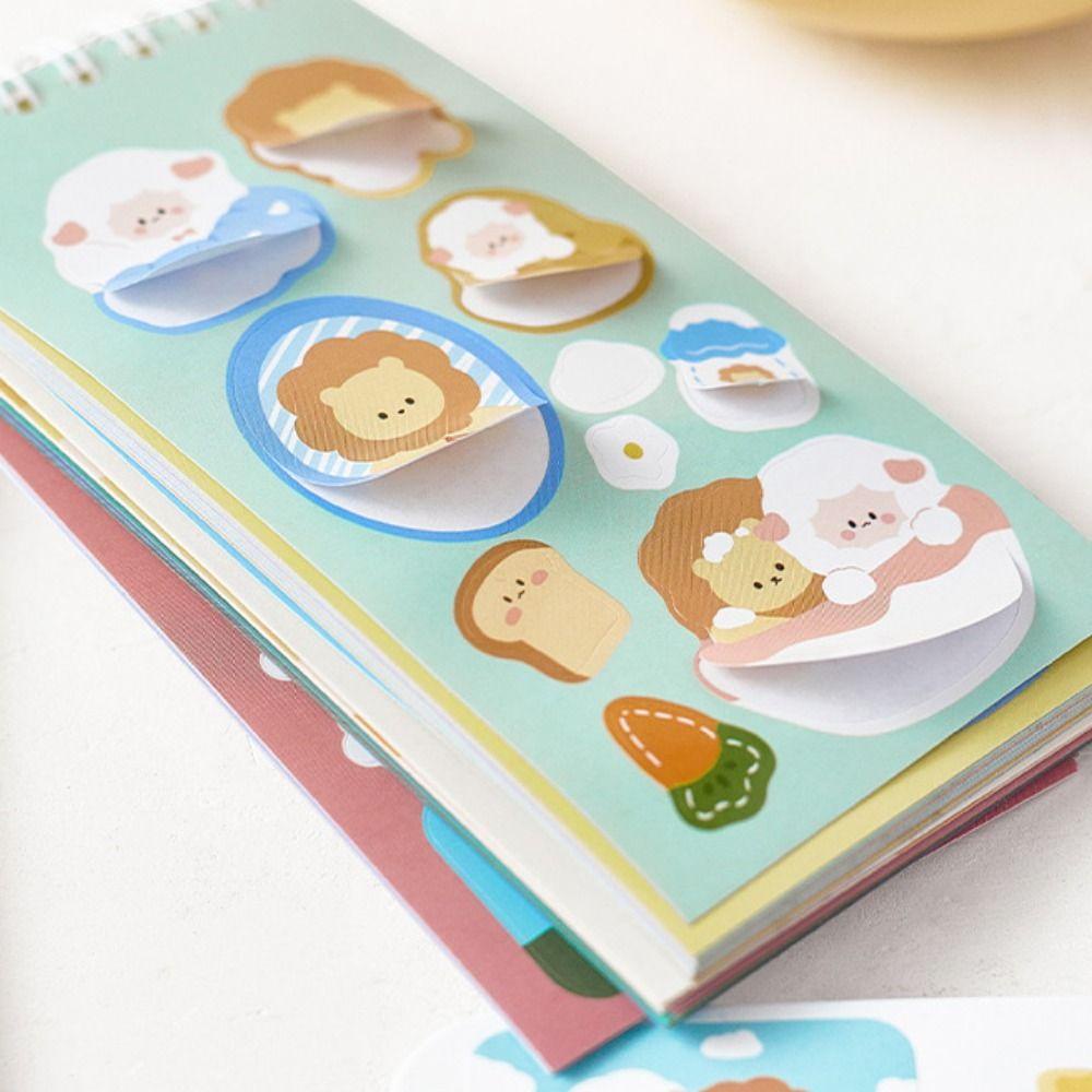 LANFY Sticker Buku Siswa 50lembar Album Akun Tangan Jurnal Alat Tulis Dekorasi Stiker