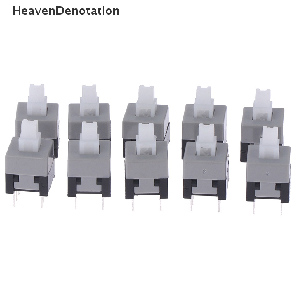 [HeavenDenotation] 8.5 * 8.5MM Self-Locking Switch Square Head Double-Row 6feet 3X3 Tombol Saklar HDV