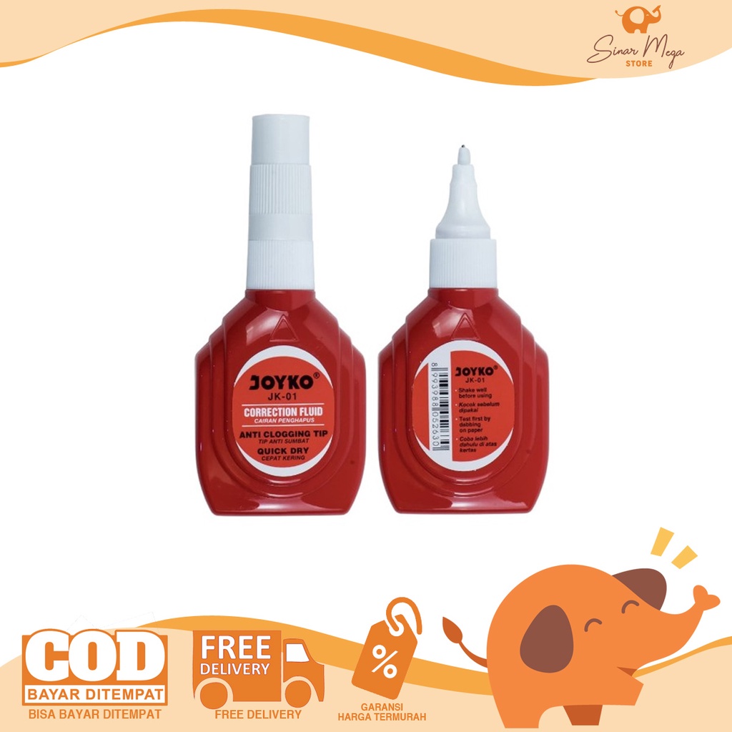 

Joyko Correction Fluid JK-01 Correction Pen / Tip-ex Kertas bentuk Cair