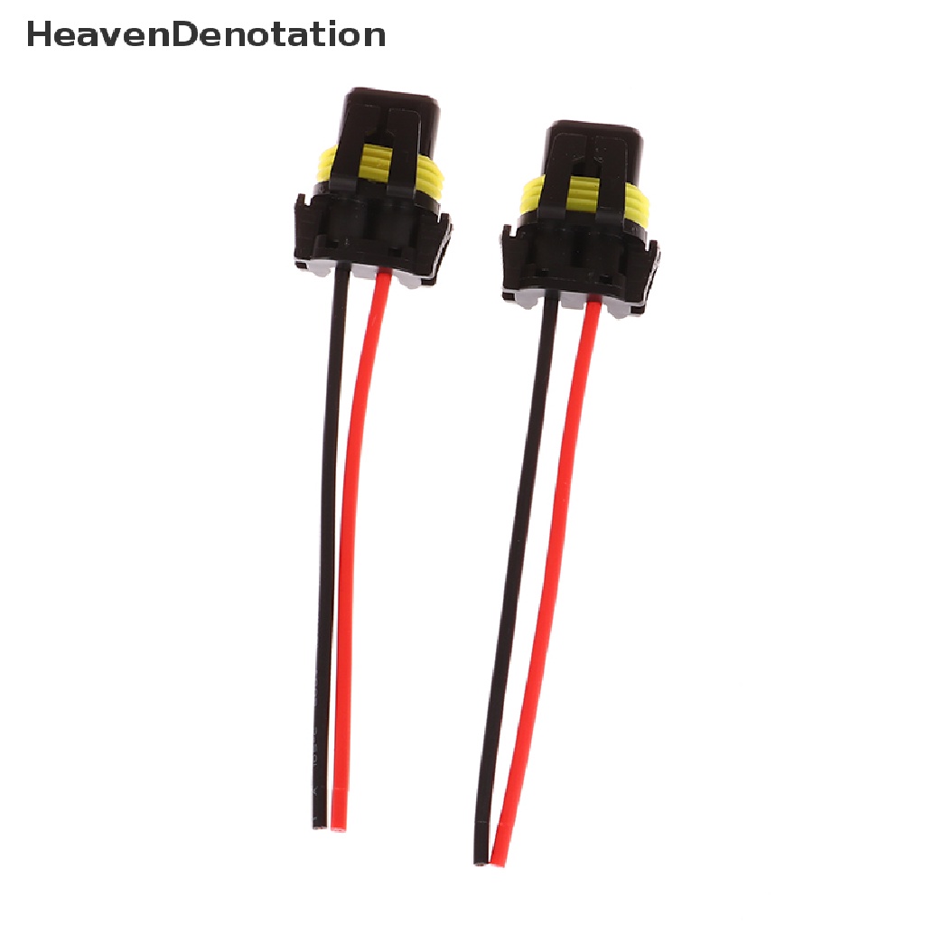 [HeavenDenotation] 1pasang Konektor Adapter Female Soket Bohlam HB3 HB4 Untuk Lampu Kabut Depan HDV