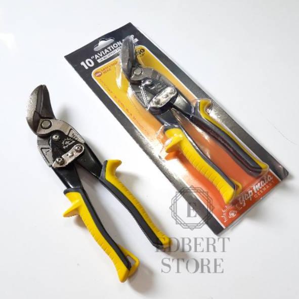 ➫ Gunting Hollow Tjap Mata / Gunting Holo cap mata / Baja ringan 10" Tipe Bengkok ♬