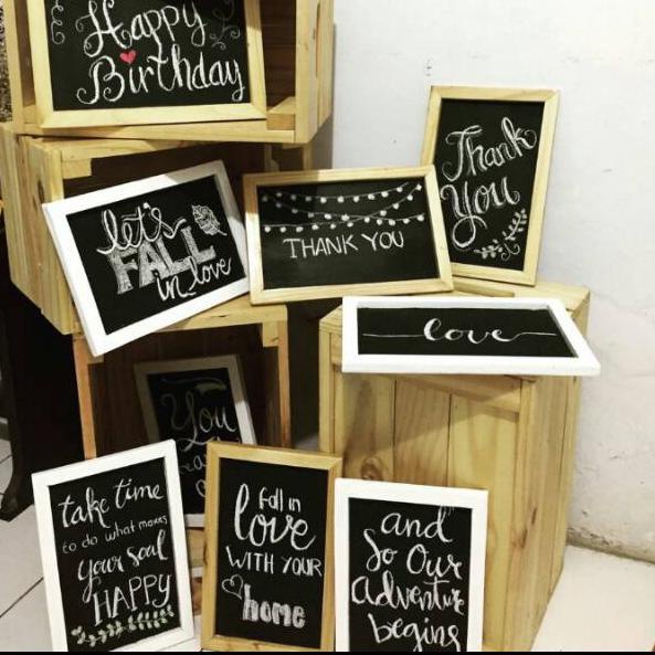 

Papan tulis kapur kecil mini chalkboard blackboard blackboard papan tulis hitam - ✓