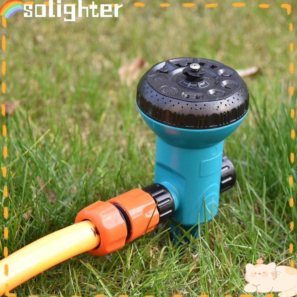 Solighter Sprinkler Taman Perlengkapan Berkebun 360putar Selang Cakupan Area Besar Rumput