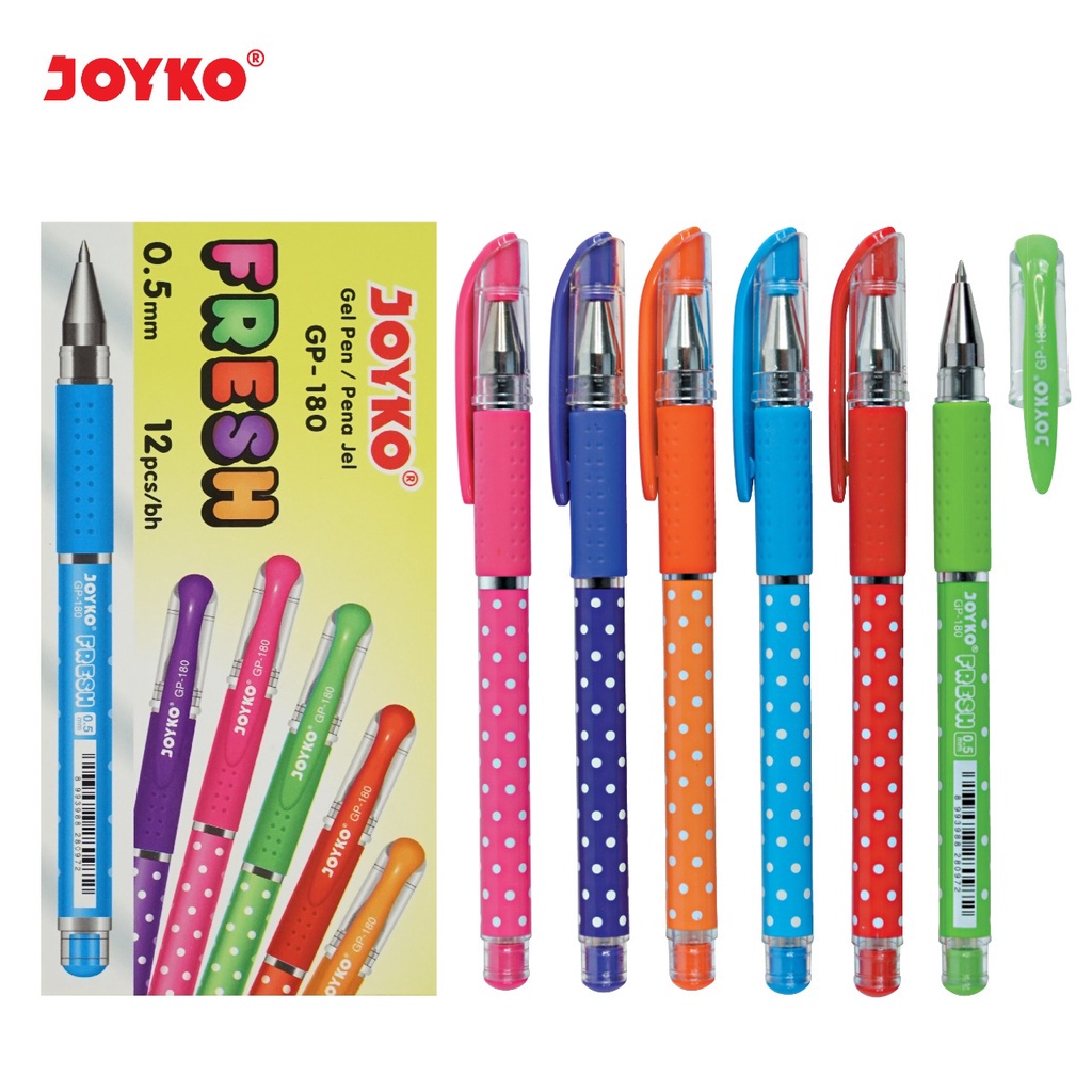 

Joyko Pulpen Fresh GP-180/12 pcs / Pulpen Tulis / Alat Tulis Kantor / Sekolah