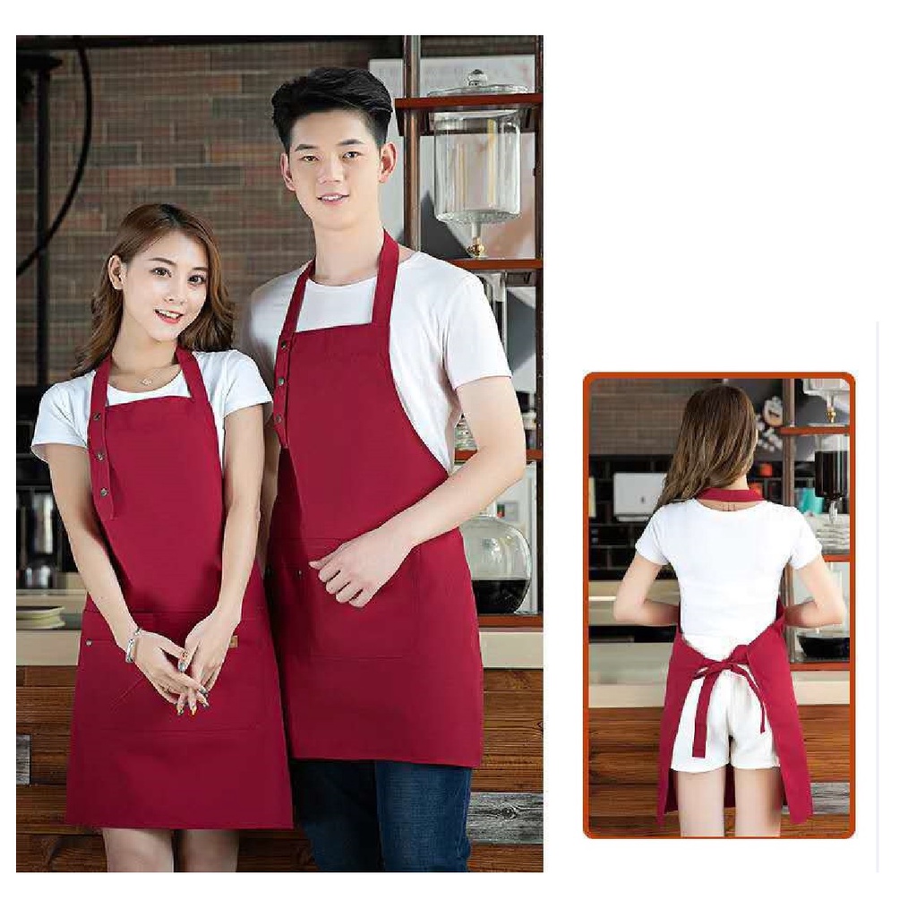 Apron Waiter Waitress Pelayan Celemek Dapur Pria Wanita Chef Pelayan Cafe Barista Allsize Import Waterproof APN-222