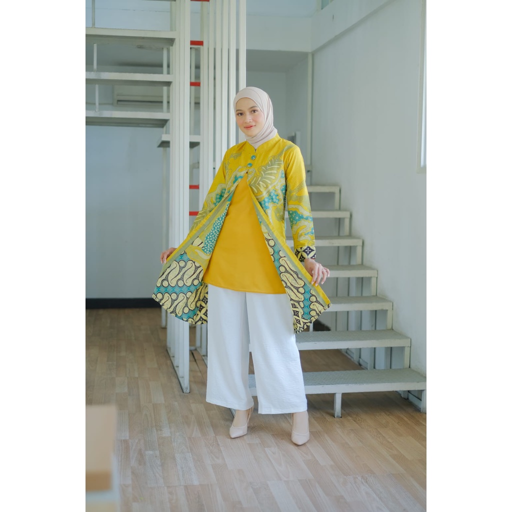 Baju Wanita Atasan Batik Couple Kemeja Tunik Kekinian Murah Jumbo
