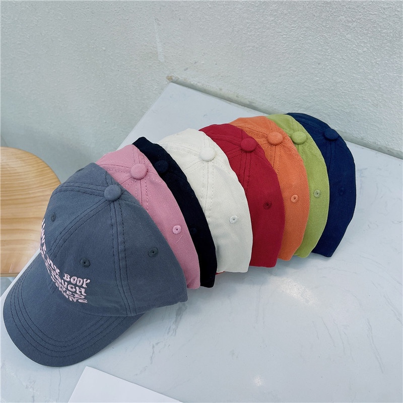 Topi Baseball Bordir Alfabet Retro Kepribadian Kasual