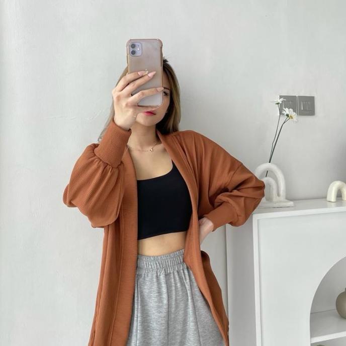 BEST SALES CARDIGAN YORA MINI PLEATS - CARDIGAN KNIT - KNIT SWEATER 3505 STOK TERBATAS