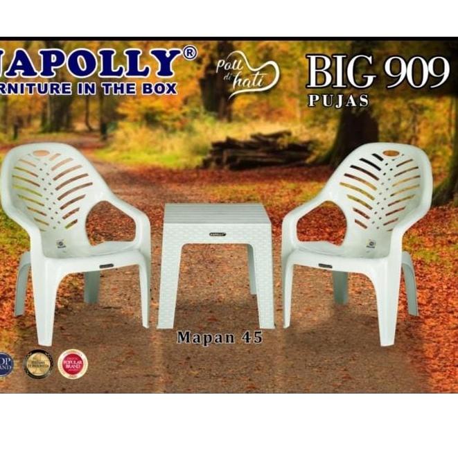 ♔ napolly kursi plastik santai napolly big 909 bangku  napolly 909 ★