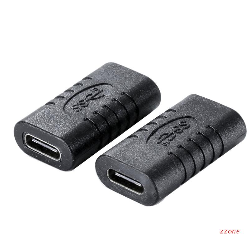 Zzz 1pasang Adaptor Converter Tipe C Female Ke Female Kabel Charge Untuk Tablet Laptop